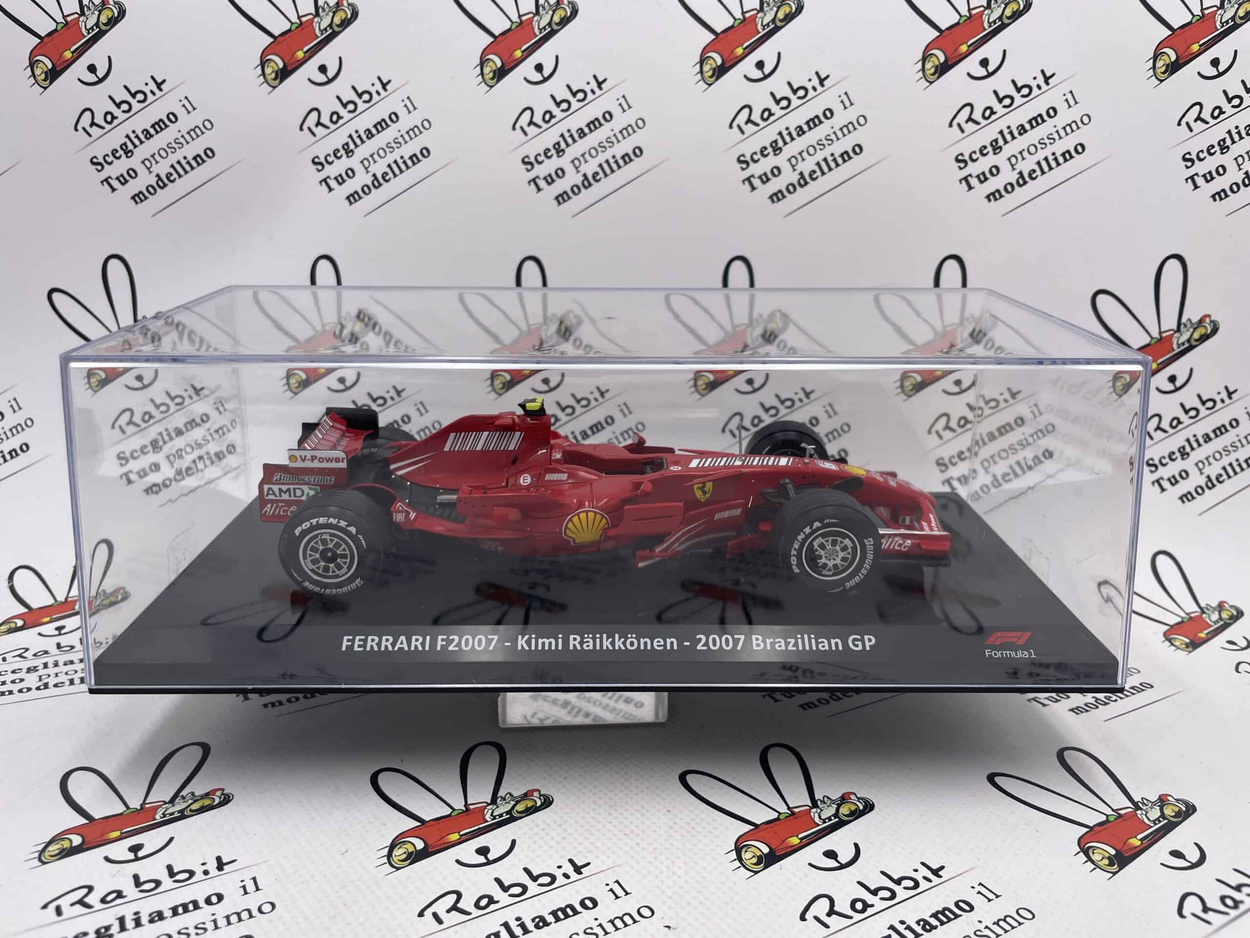 DIE CAST  FERRARI F2007 KIMI RAIKKONEN - 2007 BRAZILIAN GP  + BOX 1/24