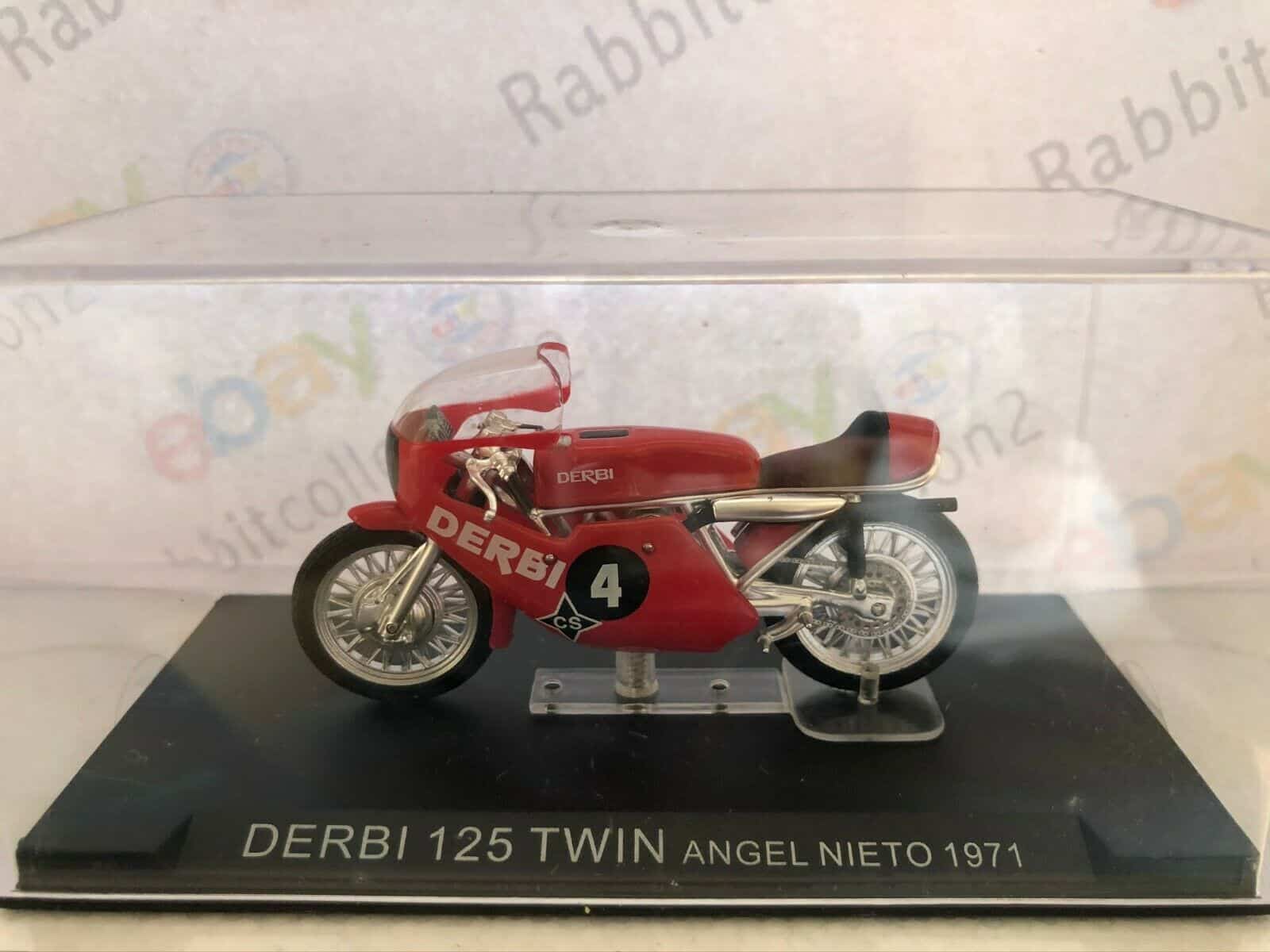 DIE CAST  DERBI 125 TWIN ANGEL NIETO 1971  MOTO* SCALA 1/24 - Rabbit  Collection